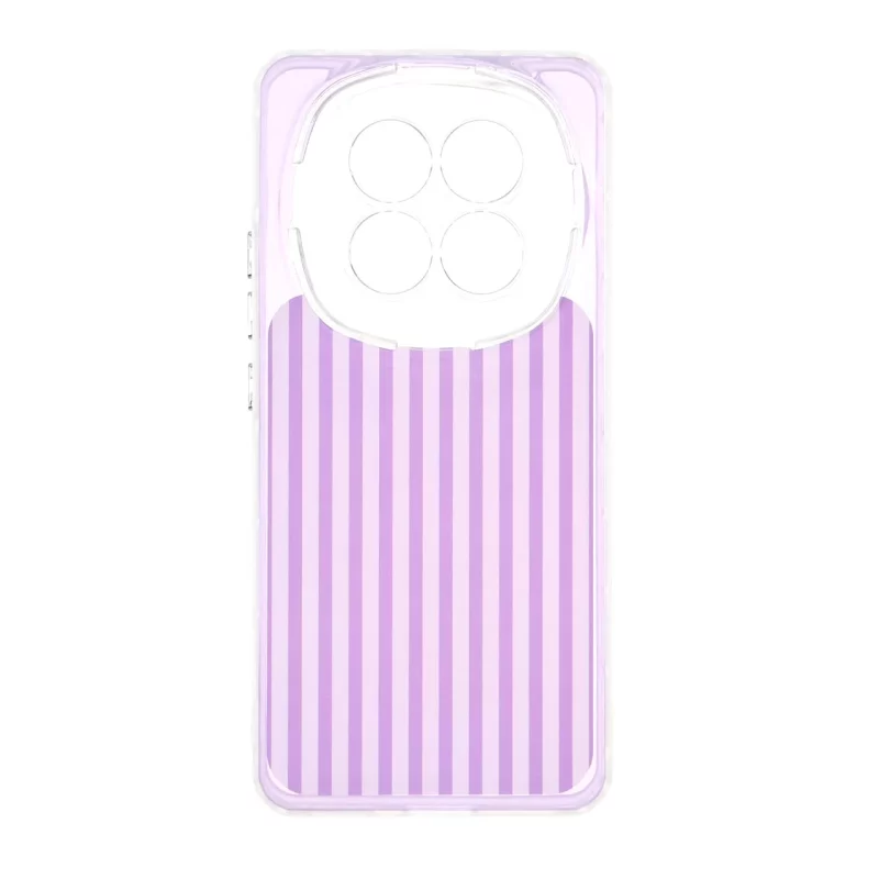 قاب مستطیلی Stripe لنز شفاف Xiaomi Redmi Note 15 - بنفش - تصویر 2