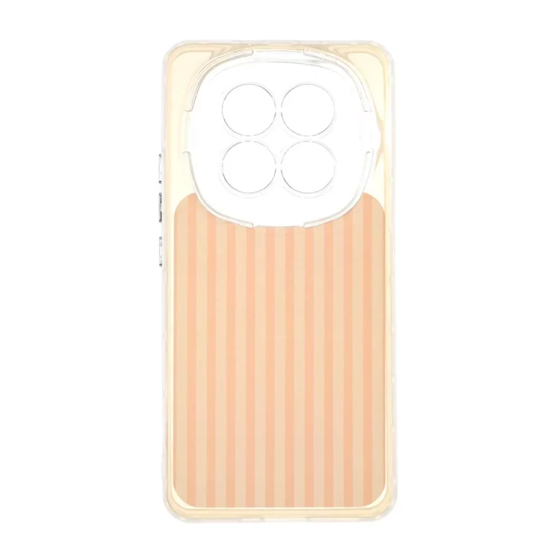 قاب مستطیلی Stripe لنز شفاف Xiaomi Redmi Note 15 - گلبهی - تصویر 2