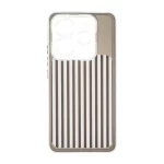 قاب مستطیلی Stripe لنز شفاف Xiaomi Redmi Note 14 4G - مشکی