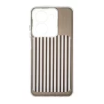 قاب مستطیلی Stripe لنز شفاف Xiaomi Redmi A5 / Poco C71 - مشکی