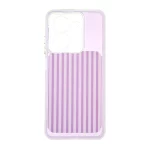 قاب مستطیلی Stripe لنز شفاف Xiaomi Redmi A5 / Poco C71 - بنفش