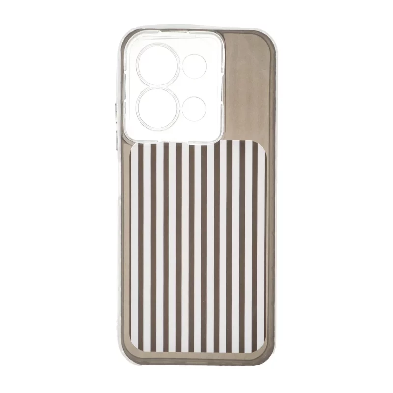 قاب مستطیلی Stripe لنز شفاف Xiaomi Redmi 15C / Poco C85 - مشکی - تصویر 2