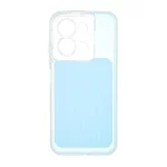 قاب مستطیلی Stripe لنز شفاف Xiaomi Redmi 15C / Poco C85 - آبی