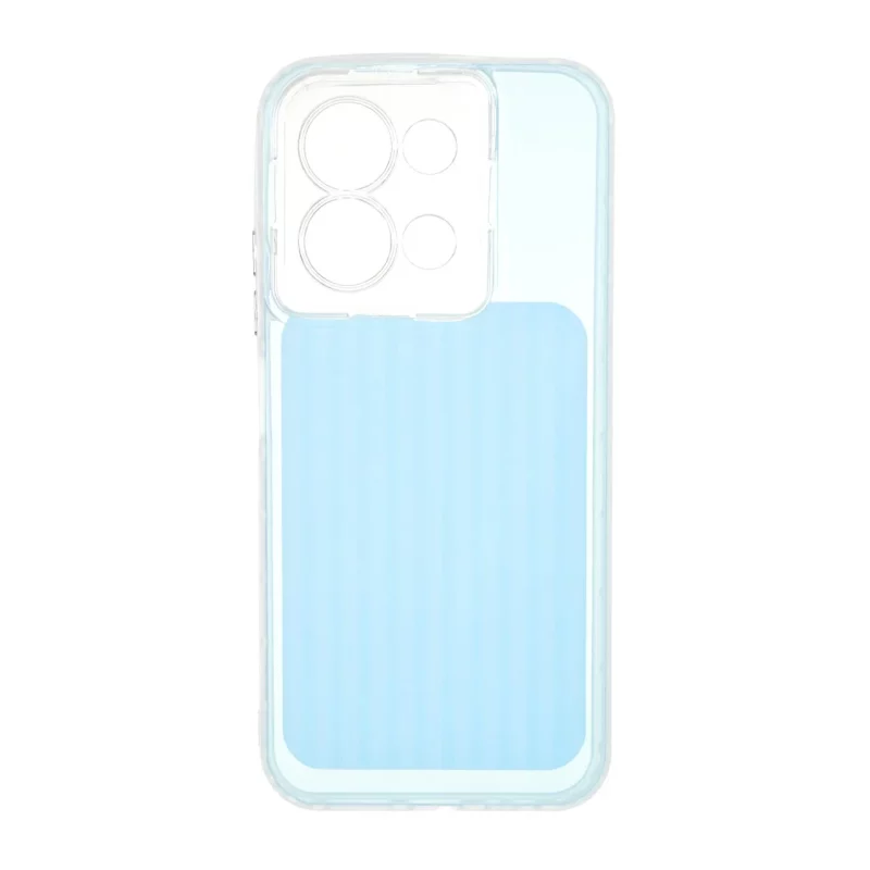 قاب مستطیلی Stripe لنز شفاف Xiaomi Redmi 15C / Poco C85 - آبی - تصویر 2