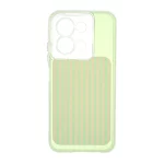 قاب مستطیلی Stripe لنز شفاف Xiaomi Redmi 15C / Poco C85 - سبز