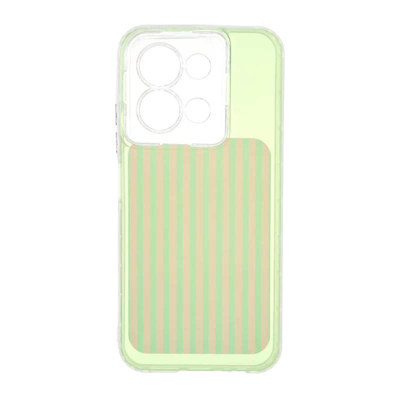 قاب مستطیلی Stripe لنز شفاف Xiaomi Redmi 15C / Poco C85 - سبز - تصویر 2