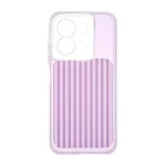 قاب مستطیلی Stripe لنز شفاف Xiaomi Redmi 15C / Poco C85 - بنفش