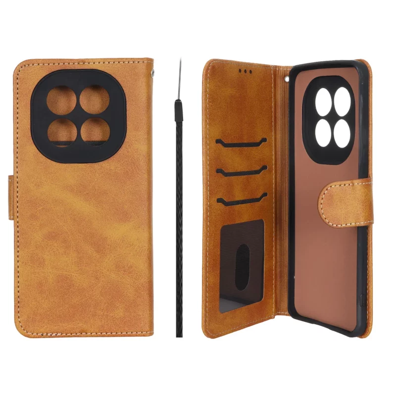 کیف موبایل مگنتی Crystal داخل مخمل Xiaomi Redmi Note 15 - عسلی - تصویر 2