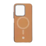 قاب NK مات لنز کربن طرح مگ سیف Xiaomi Redmi 15C / Poco C85 - عسلی