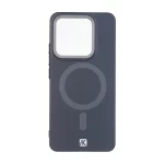 قاب NK مات لنز کربن طرح مگ سیف Xiaomi Redmi Note 14 4G - خاکستری