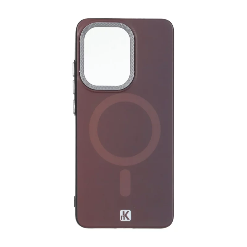 قاب NK مات لنز کربن طرح مگ سیف Xiaomi Poco X7 Pro - زرشکی - تصویر 2