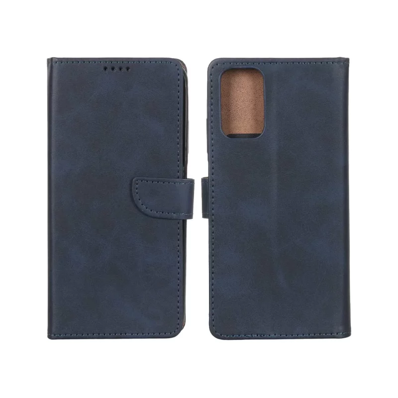 کیف چرمی موبایل مگنتی Xiaomi Redmi Note 10 4G / Redmi Note 10S / Poco M5S - سرمه ای - تصویر 2