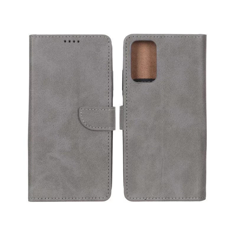 کیف چرمی موبایل مگنتی Xiaomi Redmi Note 10 4G / Redmi Note 10S / Poco M5S - خاکستری - تصویر 2