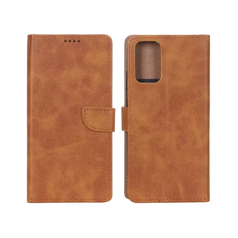 کیف چرمی موبایل مگنتی Xiaomi Redmi Note 10 4G / Redmi Note 10S / Poco M5S - عسلی - تصویر 2