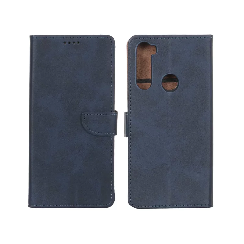کیف چرمی موبایل مگنتی Xiaomi Redmi Note 8 - سرمه ای - تصویر 2