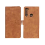 کیف چرمی موبایل مگنتی Xiaomi Redmi Note 8 - عسلی