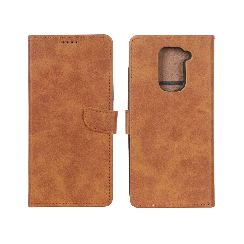 کیف چرمی موبایل مگنتی Xiaomi Redmi Note 9 / Redmi 10X 5G / Redmi 10X Pro 5G - عسلی - تصویر 2