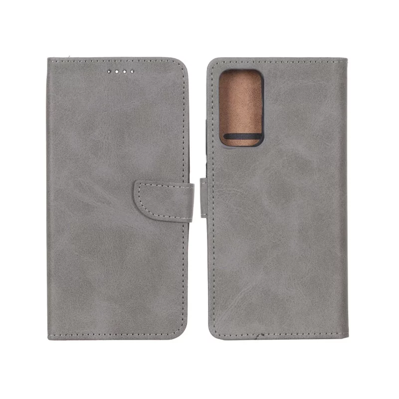 کیف چرمی موبایل مگنتی Xiaomi Redmi Note 12S / Xiaomi Redmi Note 11 4G / Redmi Note 11S - خاکستری - تصویر 2