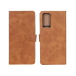کیف چرمی موبایل مگنتی Xiaomi Redmi Note 12S / Xiaomi Redmi Note 11 4G / Redmi Note 11S - عسلی