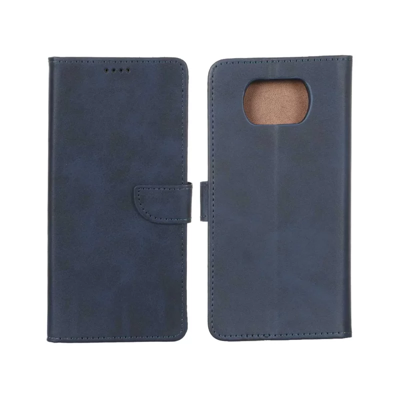 کیف چرمی موبایل مگنتی Xiaomi Poco X3 / Poco X3 Pro / Poco X3 NFC - سرمه ای - تصویر 2