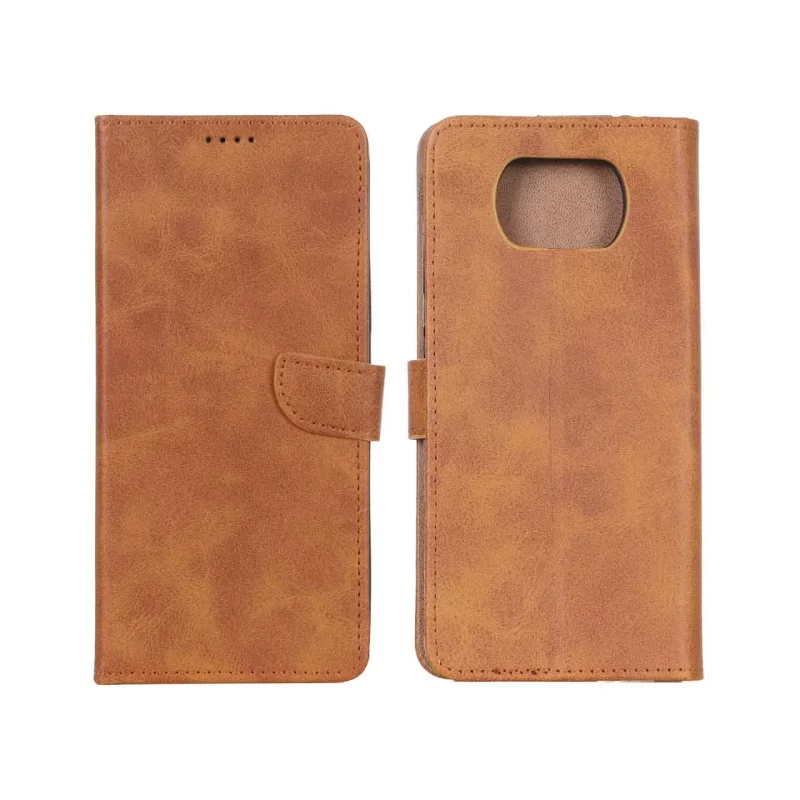 کیف چرمی موبایل مگنتی Xiaomi Poco X3 / Poco X3 Pro / Poco X3 NFC - عسلی - تصویر 2