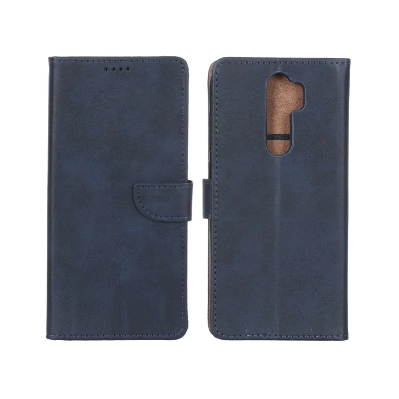 کیف چرمی موبایل مگنتی Xiaomi Redmi Note 8 Pro - سرمه ای - تصویر 2