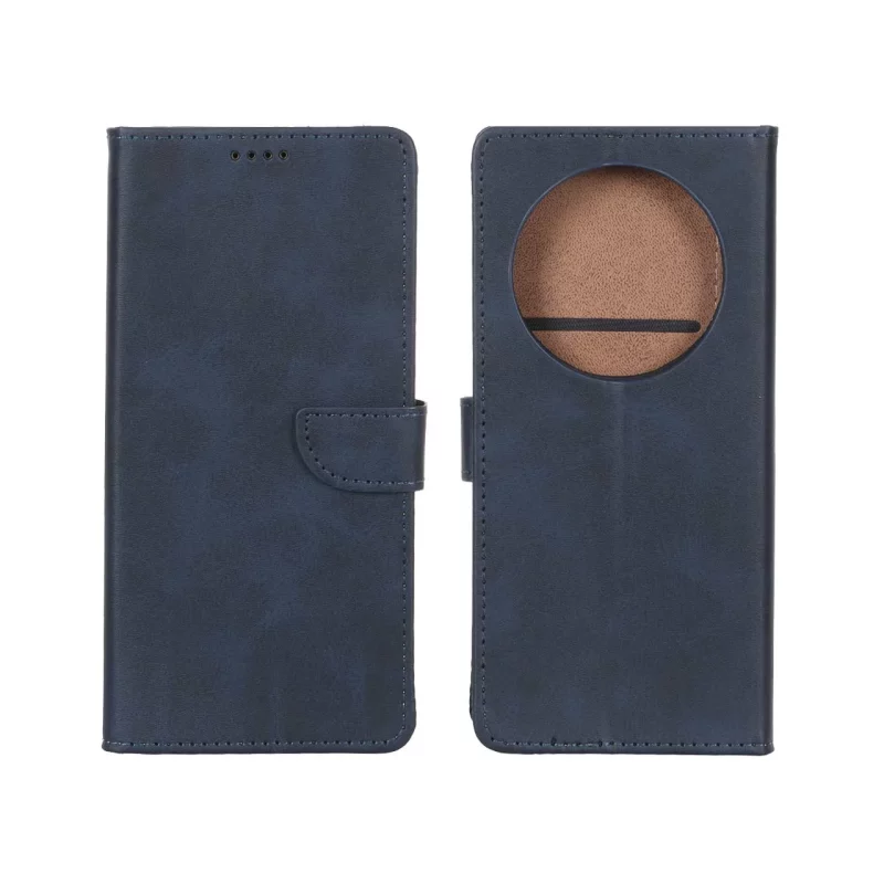 کیف چرمی موبایل مگنتی Xiaomi Redmi 14C / Redmi A4 / Poco C75 - سرمه ای - تصویر 2