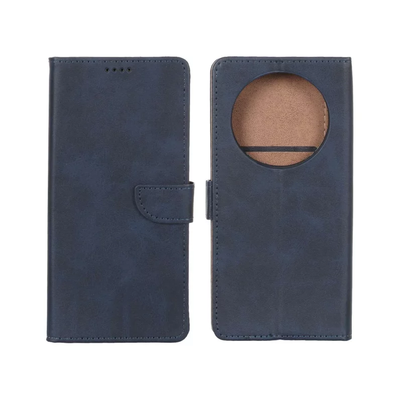 کیف چرمی موبایل مگنتی Xiaomi Redmi A3 / A3x / Poco C61 - سرمه ای - تصویر 2