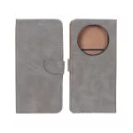 کیف چرمی موبایل مگنتی Xiaomi Redmi A3 / A3x / Poco C61 - خاکستری