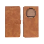 کیف چرمی موبایل مگنتی Xiaomi Redmi A3 / A3x / Poco C61 - عسلی