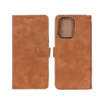 کیف چرمی موبایل مگنتی Xiaomi Redmi 13C / Poco C65 - عسلی