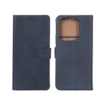کیف چرمی موبایل مگنتی Xiaomi Redmi Note 14 4G - سرمه ای