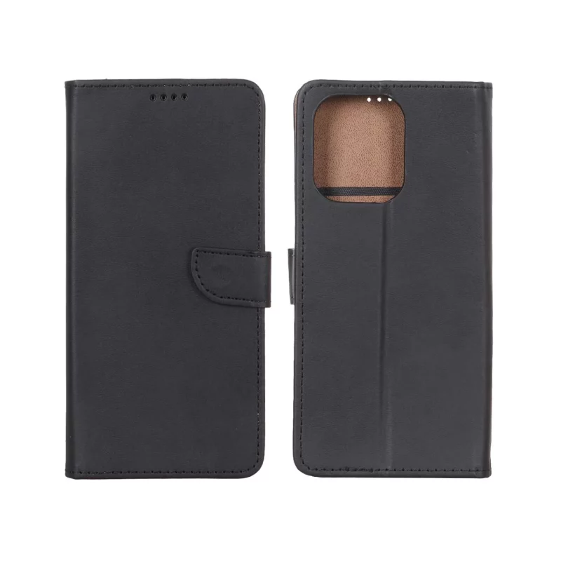 کیف چرمی موبایل مگنتی Xiaomi Redmi Note 13 4G - مشکی - تصویر 2