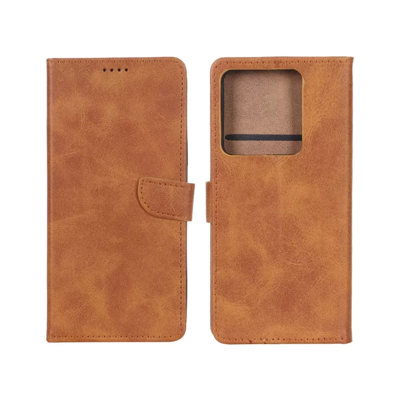 کیف چرمی موبایل مگنتی Xiaomi Redmi Note 13 Pro 5G / Poco X6 5G - عسلی - تصویر 2