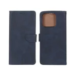 کیف چرمی موبایل مگنتی Xiaomi Redmi 12C / Redmi 11A / Poco C55 - سرمه ای