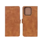 کیف چرمی موبایل مگنتی Xiaomi Redmi 12C / Redmi 11A / Poco C55 - عسلی