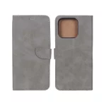 کیف چرمی موبایل مگنتی Xiaomi Redmi 10C / Redmi 10 Power / Poco C40 - خاکستری