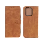 کیف چرمی موبایل مگنتی Xiaomi Redmi 10C / Redmi 10 Power / Poco C40 - عسلی