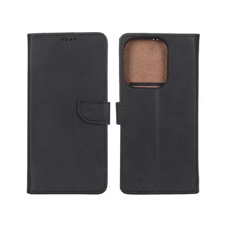 کیف چرمی موبایل مگنتی Xiaomi Redmi 15C / Poco C85 - مشکی - تصویر 2