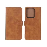 کیف چرمی موبایل مگنتی Xiaomi Redmi 15C / Poco C85 - عسلی