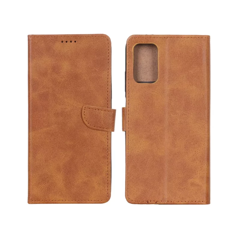 کیف چرمی موبایل مگنتی Xiaomi Poco M3 / Redmi 9T 4G - عسلی - تصویر 2