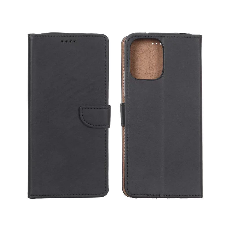 کیف چرمی موبایل مگنتی Xiaomi Redmi 12 / Poco M6 Pro 5G - مشکی - تصویر 2