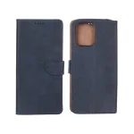کیف چرمی موبایل مگنتی Xiaomi Redmi 12 / Poco M6 Pro 5G - سرمه ای