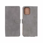 کیف چرمی موبایل مگنتی Xiaomi Redmi 12 / Poco M6 Pro 5G - خاکستری