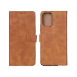 کیف چرمی موبایل مگنتی Xiaomi Redmi 12 / Poco M6 Pro 5G - عسلی