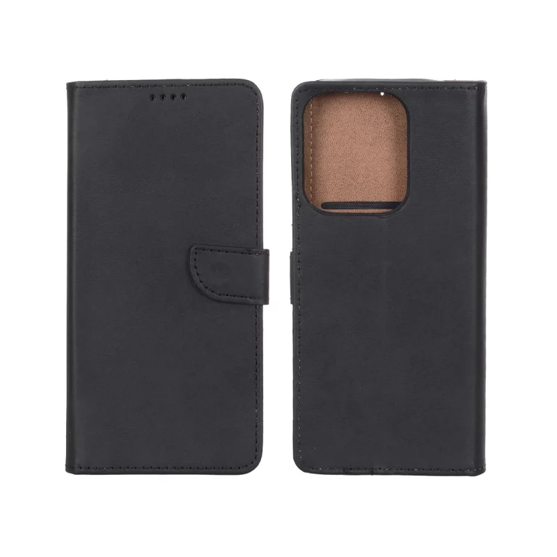 کیف چرمی موبایل مگنتی Xiaomi Redmi 13X / Redmi 13 4G / Poco M6 4G - مشکی - تصویر 2