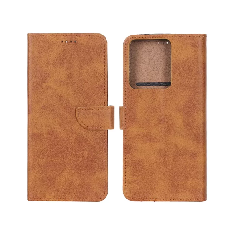 کیف چرمی موبایل مگنتی Xiaomi Redmi 13X / Redmi 13 4G / Poco M6 4G - عسلی - تصویر 2