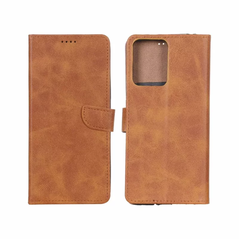 کیف چرمی موبایل مگنتی Xiaomi Redmi Note 12 4G - عسلی - تصویر 2