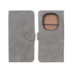 کیف چرمی موبایل مگنتی Xiaomi Redmi Note 14 Pro 4G - خاکستری