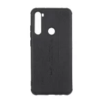 قاب چرمی Text طرح دوخت Xiaomi Redmi Note 8 - مشکی